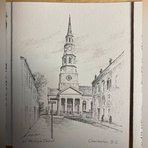 Sketch Style Note Cards John Moll  Charleston South Carolina  Monuments Partial